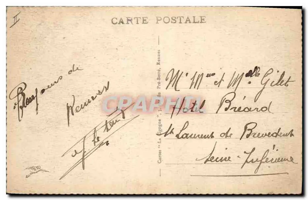 Rennes - Le Thabor - Les Grottes — Carta postal n°15 - Verso