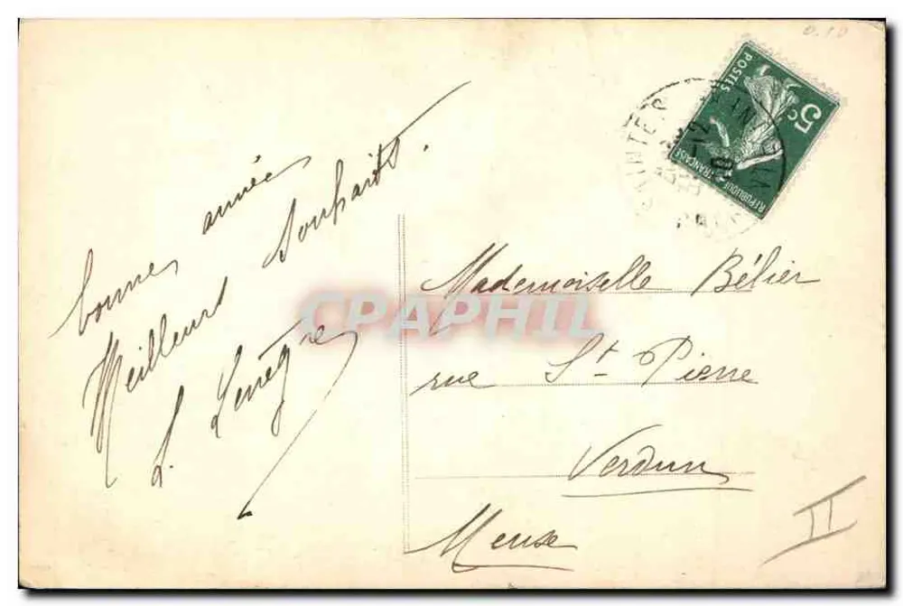 Kind in Winterkleidung — Frohe Neujahr — Verlag ELD n°624 - Rückseite