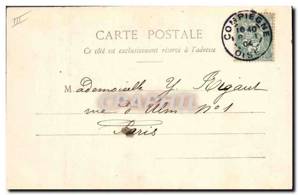 Souvenirs de Jeunesse — Phototypie A. Buisseret, Nîmes — Nr. 4 - Rückseite