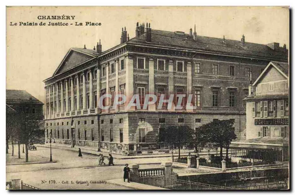 Chambéry - El Palacio de Justicia - La Plaza - Coll. L. Grimal, Chambéry, No 479 - Anverso