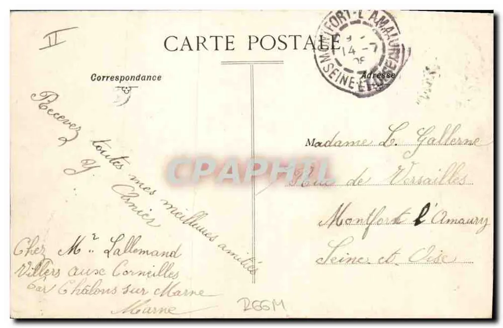 Châlons-sur-Marne — Palácio de Justiça — Edição da Maison Universelle - Verso