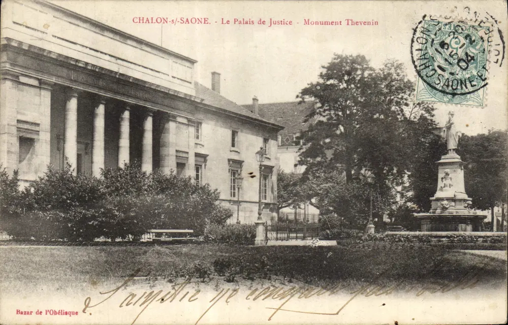 Chalon-sur-Saône - Das Palais de Justice - Denkmal Thevenin - Vorderseite