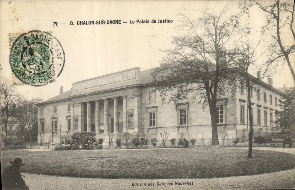 Chalon-sur-Saône — O Palácio de Justiça — Edição das Galerias Modernas - Frente