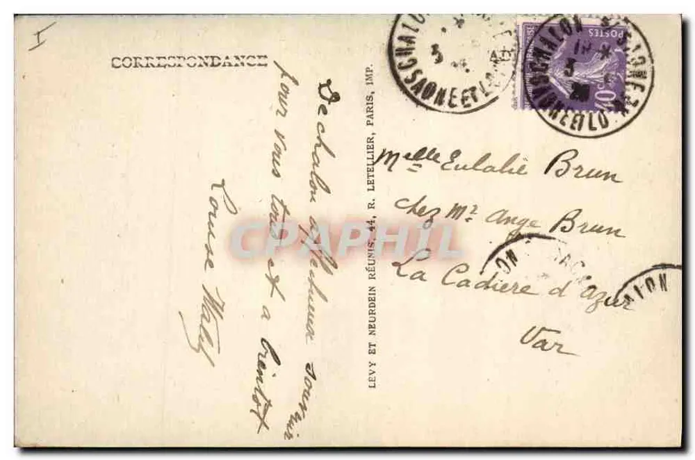 Chalon-sur-Saône — O Palácio de Justiça — LL - Verso