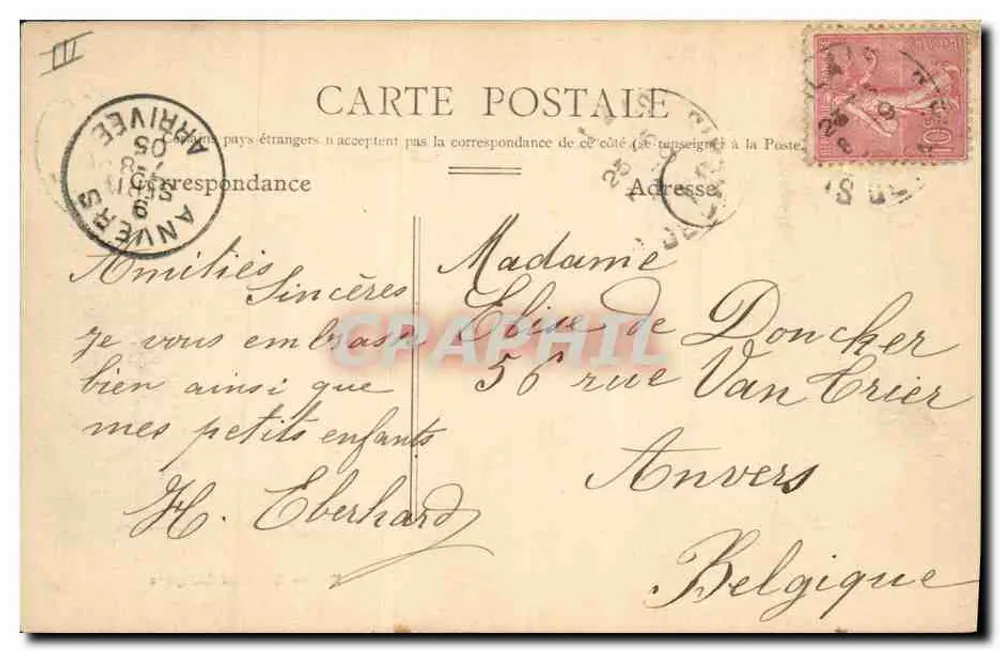 Calais — Die Friedensrichterstelle. — Édition Gd. Bazar Lalavette, n°9 - Rückseite