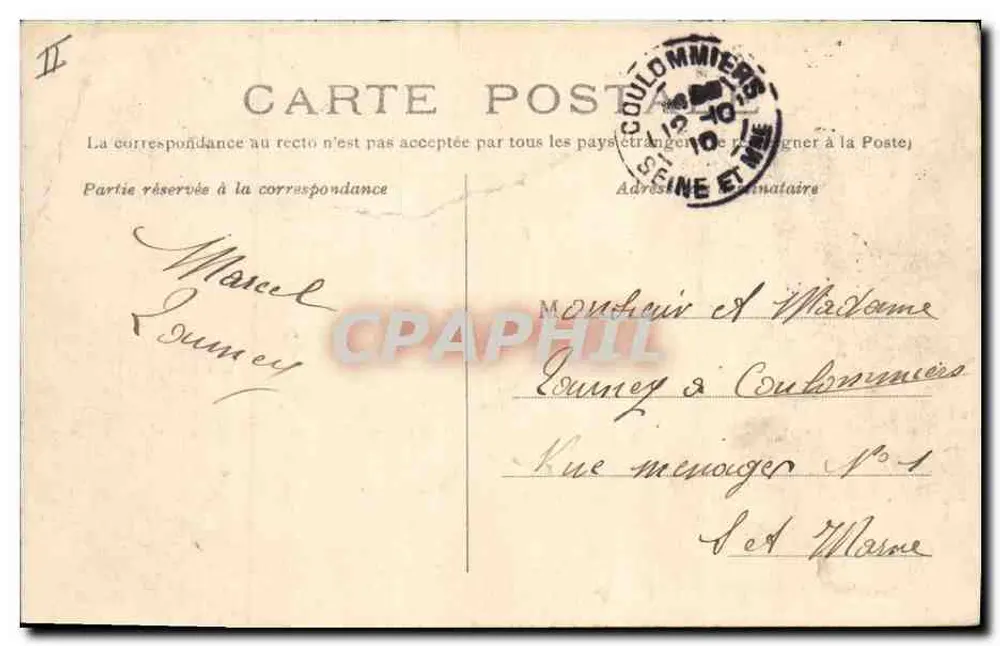 Châlons-sur-Marne — O Palácio de Justiça — Edição dos Magasins Réunis - Verso