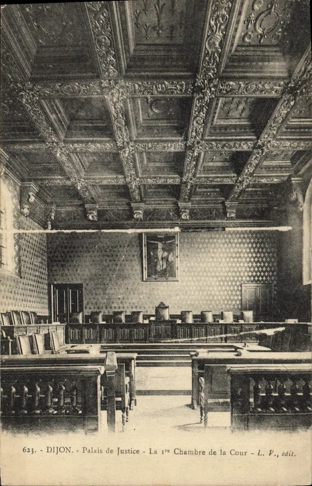 Dijon - Palais de Justice - La 1ère Chambre de la Cour - L. V., édit. - Vorderseite
