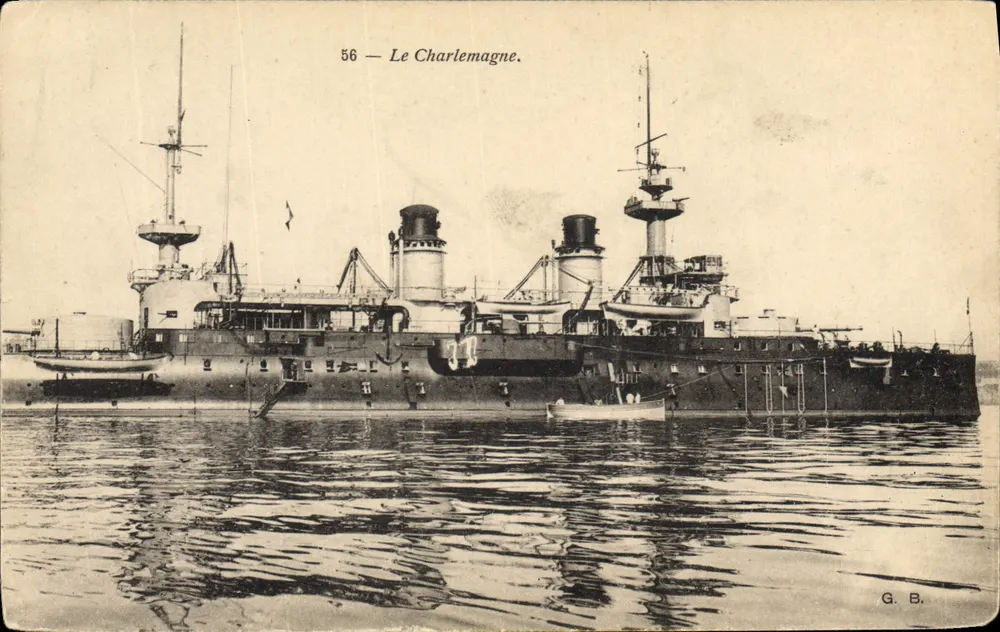 Le Charlemagne — cuirassé français — éditeur G.B. n°56 - Frente