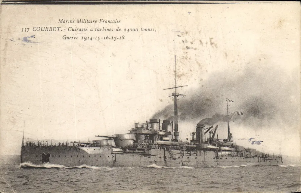 Panzerkreuzer Courbet — Französische Marine — Verlag Mario & Bar - Vorderseite