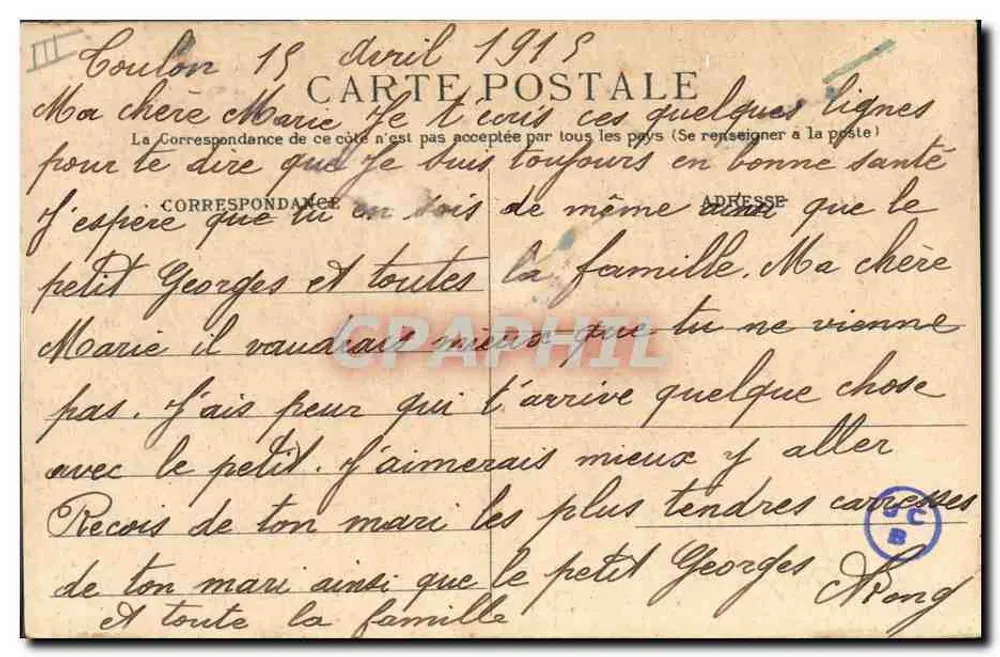 Der « Condé », gepanzerte Flottenschlachtschiff — A. Bougault, Nr. 441 - Rückseite
