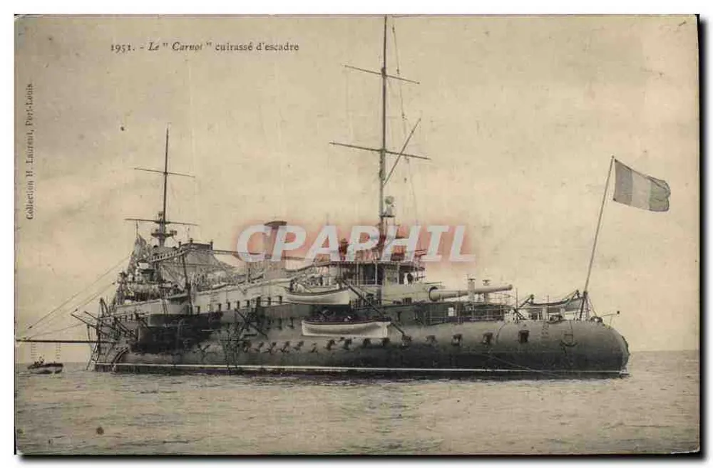 Der "Carnot" Schlachtschiff — 1951 — Sammlung Y. Laurent, Port-Louis - Vorderseite