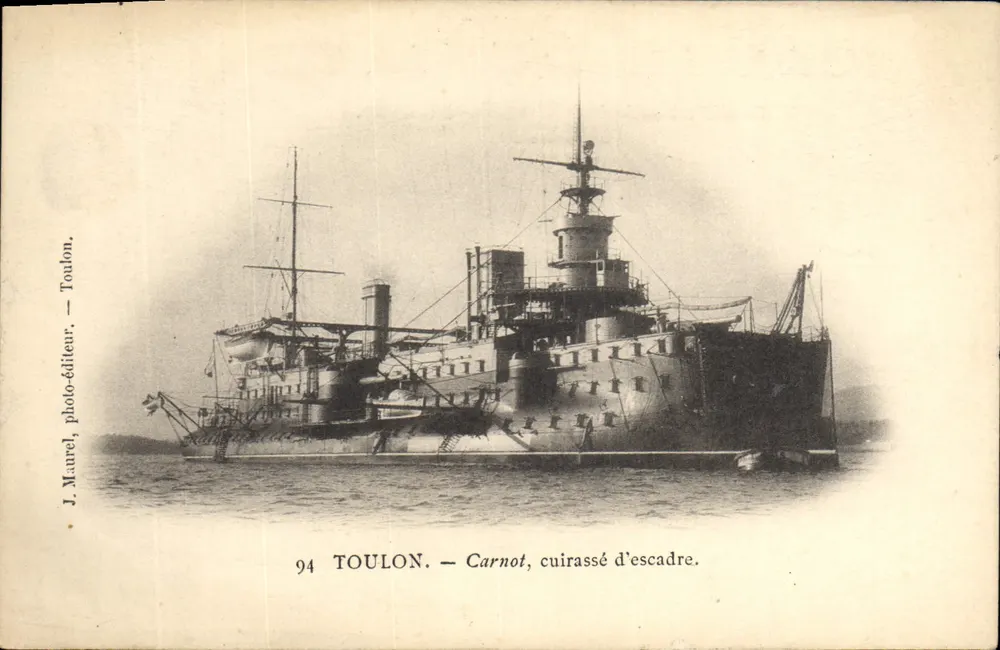 Toulon — Der Schlachtschiff Carnot — J. Maurel, Fotoverlag, Toulon, Nr. 94 - Vorderseite