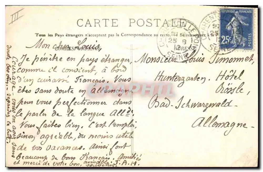 Der "Carnot", Schlachtkreuzer — Sammlung P. B. - Cherbourg - Rückseite
