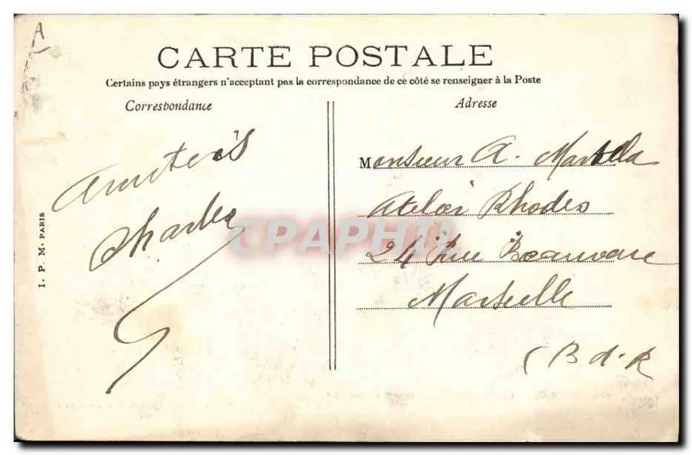 Der "Carnot", Schlachtkreuzer — Künstlerische Ausgabe Pl. d'Armes, Toulon - Rückseite