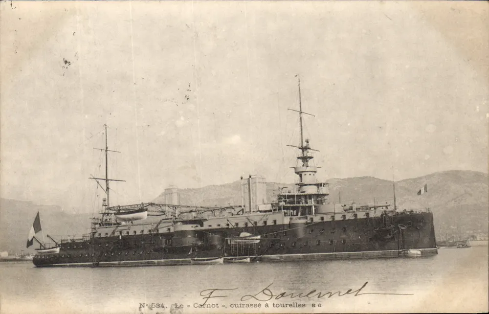 Der « Carnot », Panzerkreuzer mit Turm — F. Douvencel, N° 534 - Vorderseite