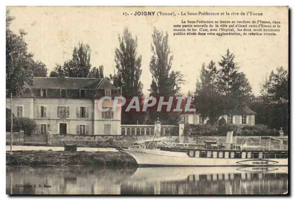 Joigny (Yonne) — Das Untere Präfekturamt und der Uferabschnitt der Yonne — Sammlung J. D. Seca - Vorderseite
