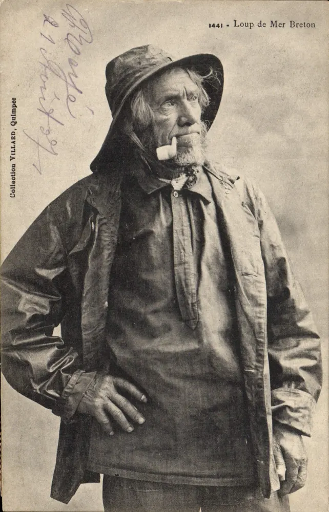 Loup de Mer Breton — Pescador breton — Coleção Villard, Quimper, n°1441 - Frente