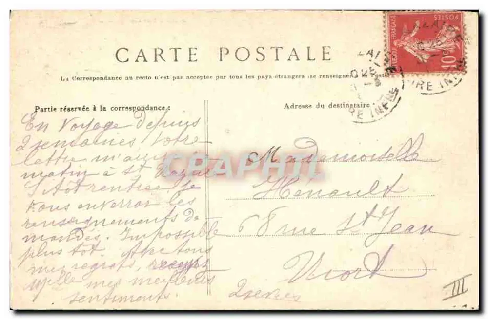 Loup de Mer Breton — Pescador breton — Coleção Villard, Quimper, n°1441 - Verso