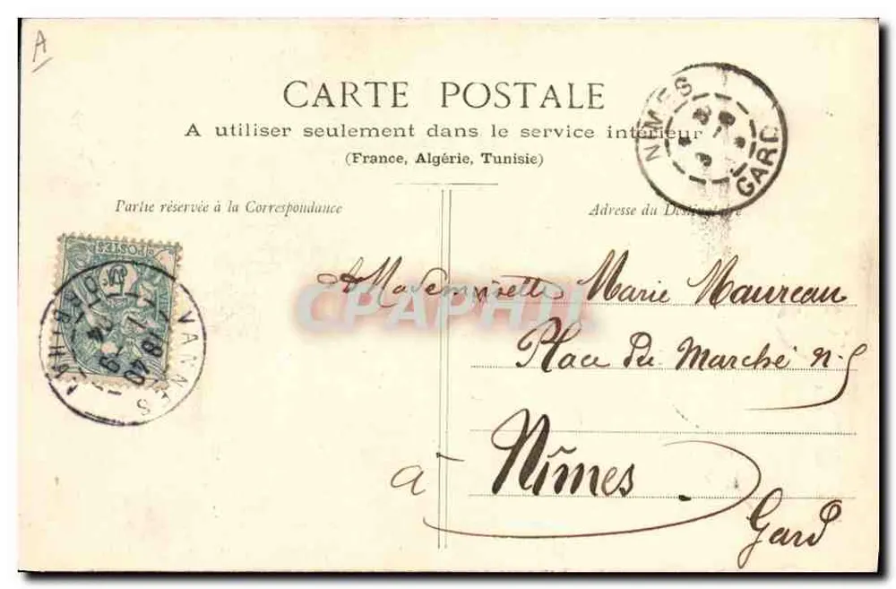 A Poullaouen — Eine Frau, die Käse genießt — Sammlung G. D. de Nautes, n°6 - Rückseite