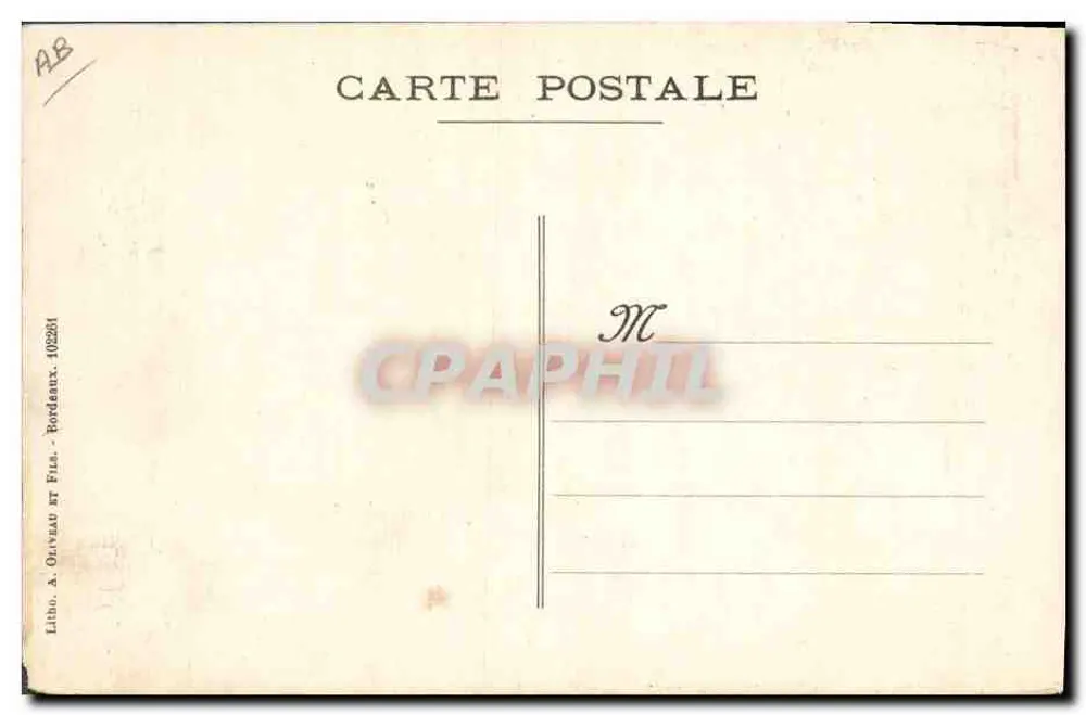 Cazaux-City — III. Die Luftballons — Litho. A. Oliveau et Fils, Bordeaux - Rückseite