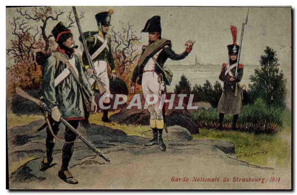 Nationalgarde von Straßburg, 1814 — Illustration von L. Rebatet — Verleger Félix Loib - Vorderseite