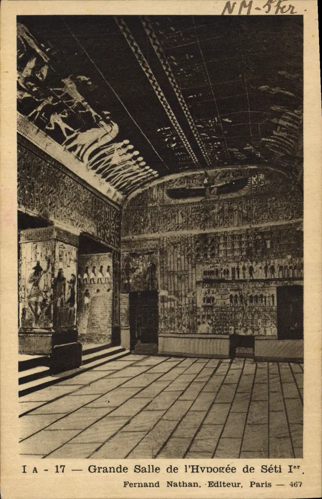 Große Halle des Hypogäums von Seti I — Fernand Nathan, Verleger, Paris — 467 - Vorderseite