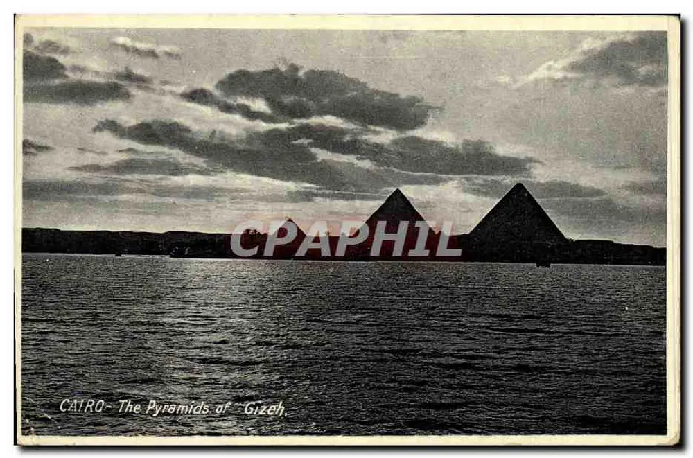 Les Pyramides de Gizeh — vue depuis le Nil — éditeur CATRO - Anverso