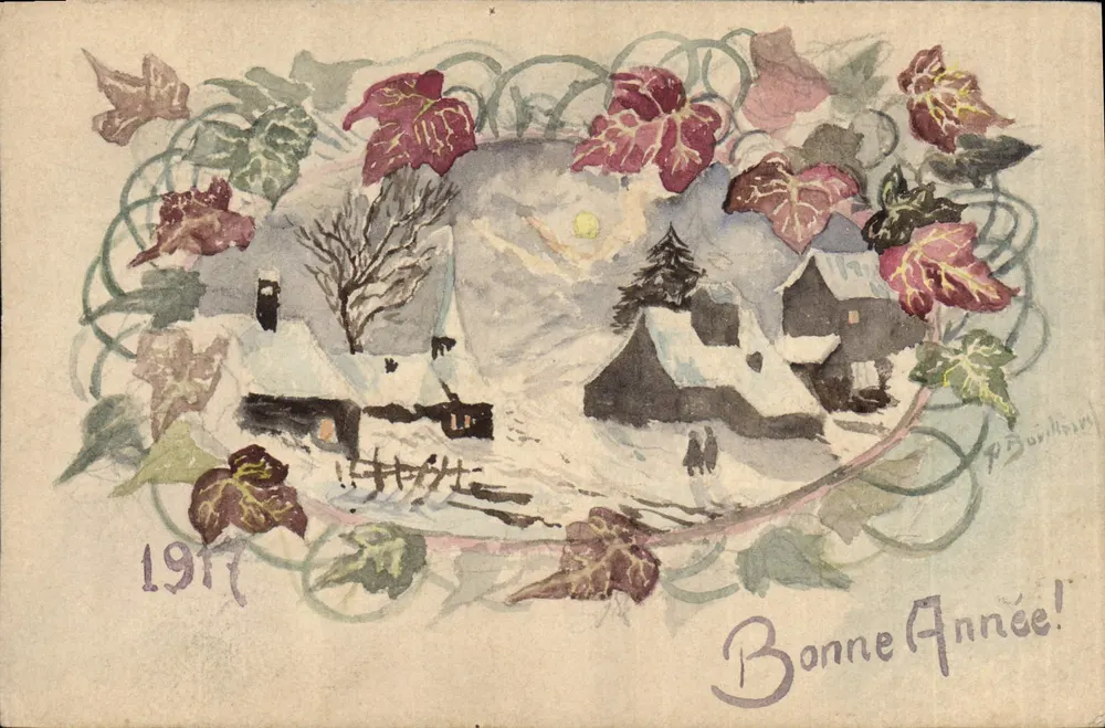 Winterlandschaft — 1917 — P. Duvillain - Vorderseite