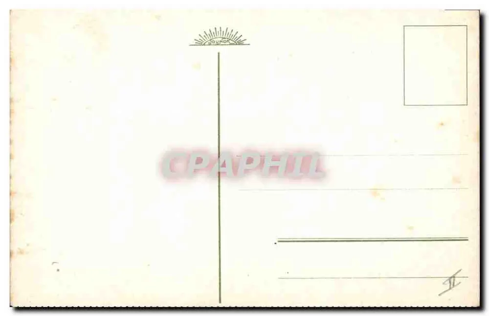 Blumen — Aquarellzeichnung — Verlag Gouinot - Rückseite