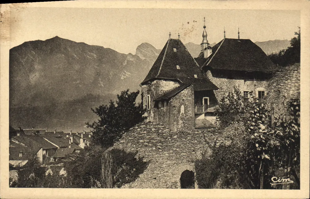 Das Rote Schloss — Albertville — Ehemaliger Senat der Savoyen (12. Jahrhundert) — Héliogravure Combier Macon - Vorderseite