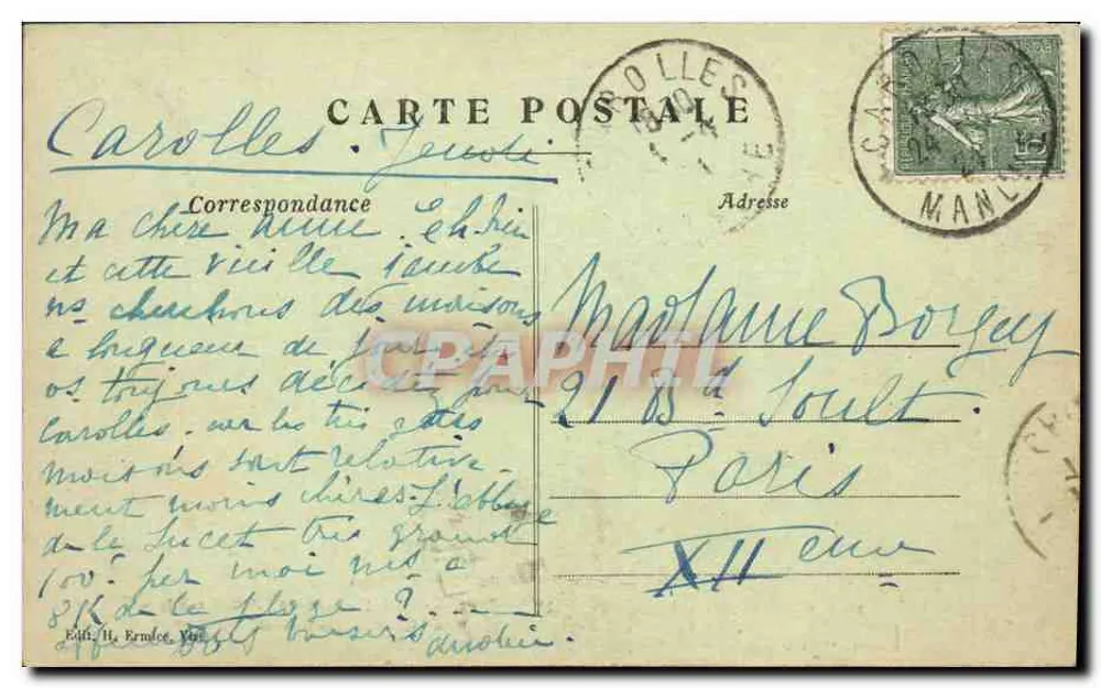 Vire — A Esplanada do Velho Castelo — Éd. II, Ermolé, Vire, n°11 - Verso