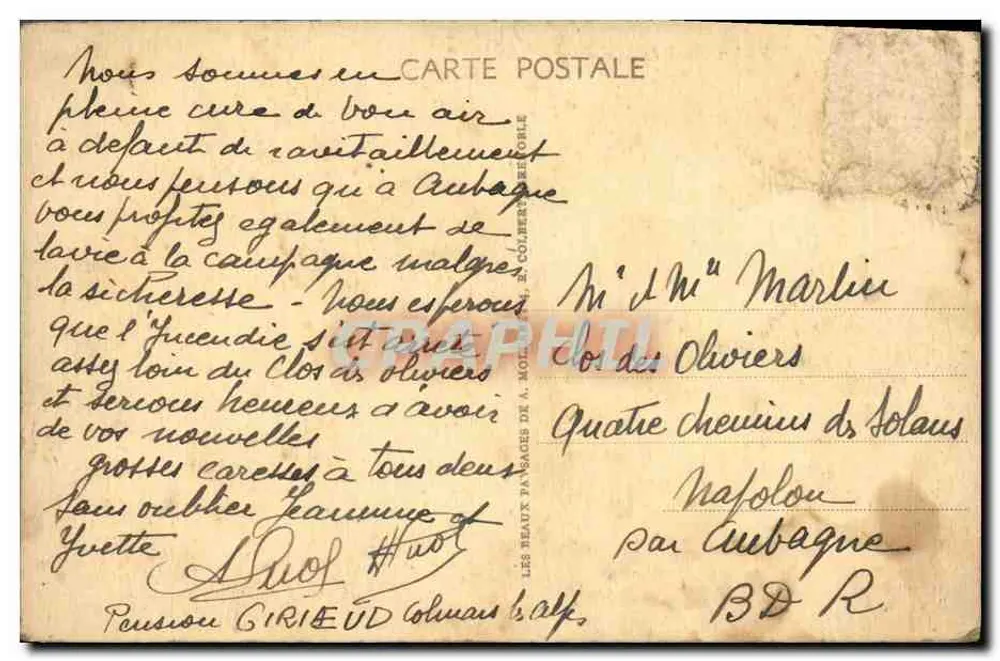 Colmars-les-Alpes — le Fort de Savoie — éditeur imprimeur non visible - Rückseite