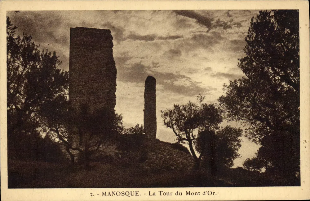 Manosque - Ansicht der Tour du Mont d'Or — Verlag G. Fournier, n°2 - Vorderseite