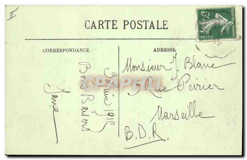 Biarritz — Ansicht vom Phare-Höhle — LL. n° 208 - Rückseite