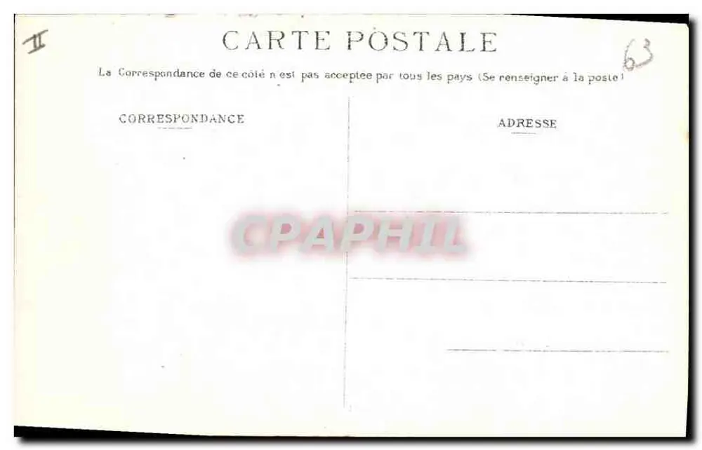 Royat — Grotte des Laveuses — Coll. Puel à Royat - Rückseite