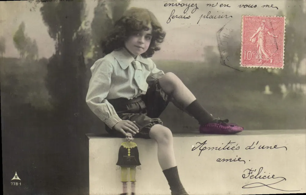 Félicie — Kind mit Puppe — Verlag R 778-1 - Vorderseite
