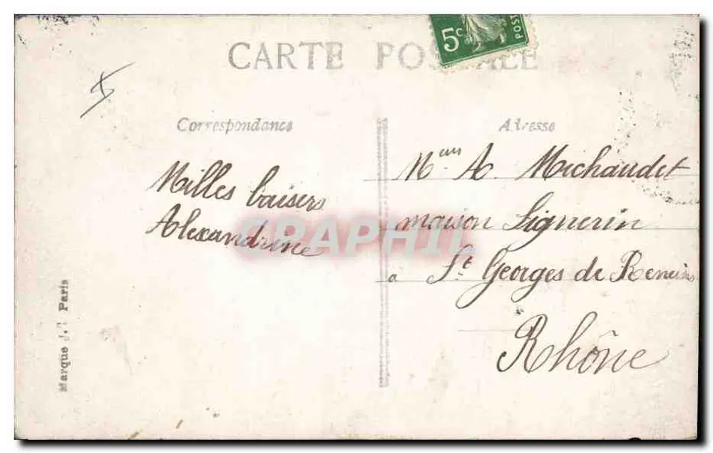 Mädchen mit Weihnachtsbaum — J.C. Paris, n°359 - Rückseite
