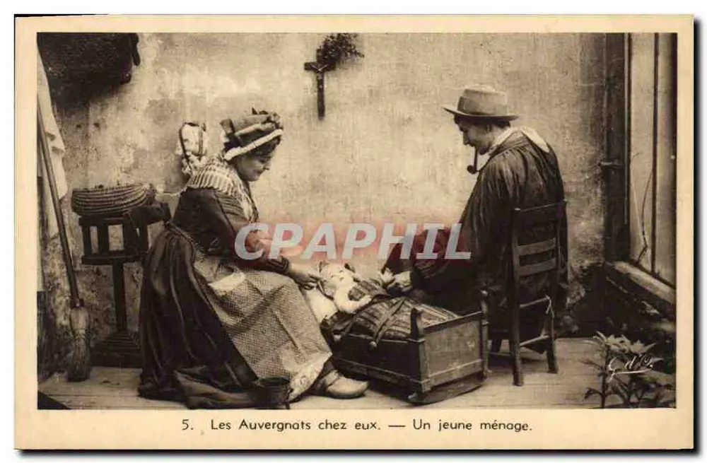 Die Auvergnats zu Hause — Ein junges Paar — G. D'W. (n°5) - Vorderseite