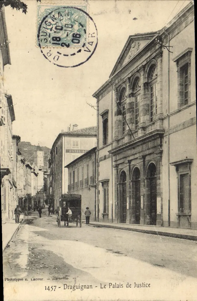 Draguignan — Het Paleis van Justitie — Fototipie E. Lacour, n°1457 - Voorkant