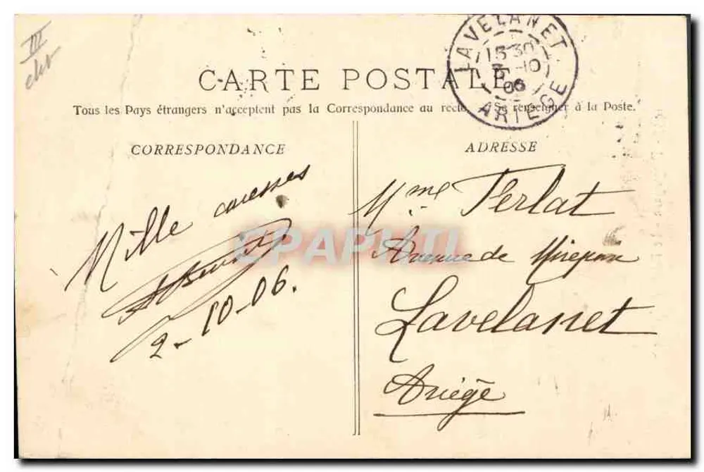 Draguignan — Het Paleis van Justitie — Fototipie E. Lacour, n°1457 - Achterkant