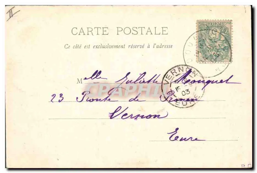 Douai — O Palácio de Justiça — Lehembre-Boucq, Editor, Lille - Verso