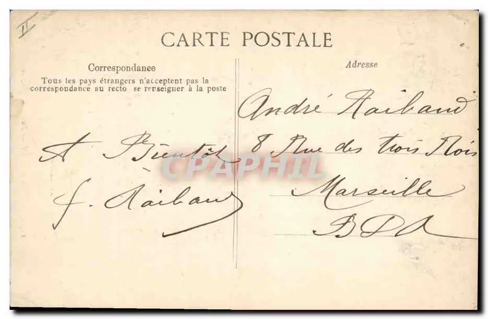 Draguignan — Palácio de Justiça — B.P.D. n°1275 - Verso