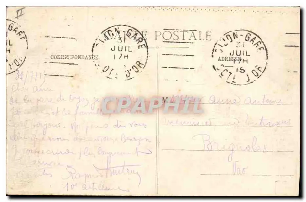 Dijon - Palais de Justice — L. P., édit. — n° 515 - Verso