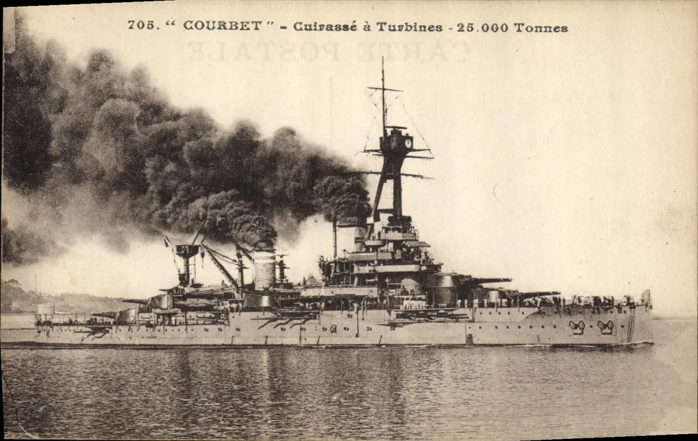 Courbet — Turbinenpanzerkreuzer — 25.000 Tonnen — n°705 - Vorderseite