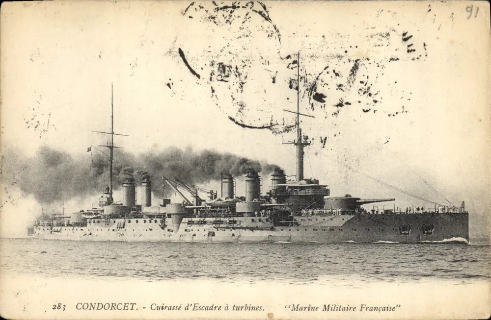 Condorcet - Turbinenpanzerkreuzer — Französische Marine - Vorderseite