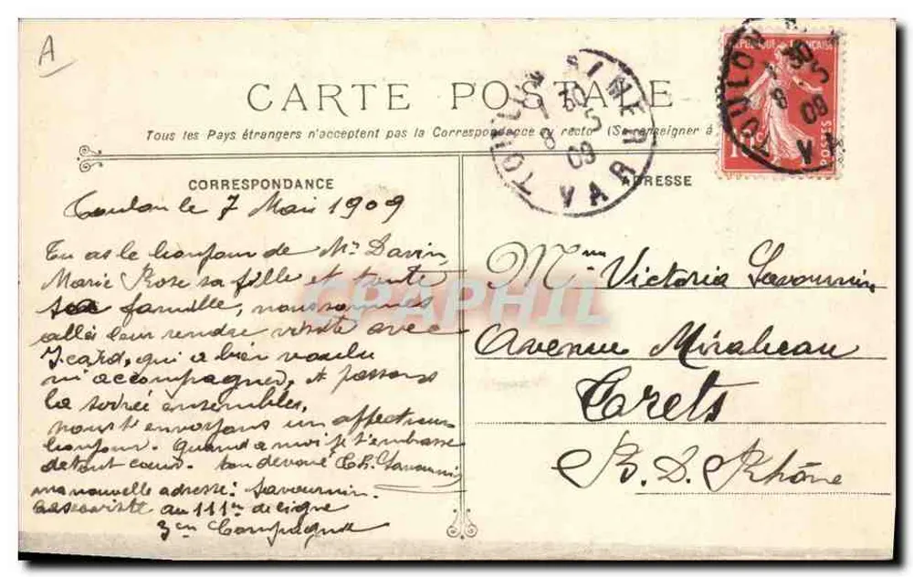 Charlemagne — Kreuzer der französischen Marine — Phototypie Marius Bar, Toulon, n°199 - Rückseite