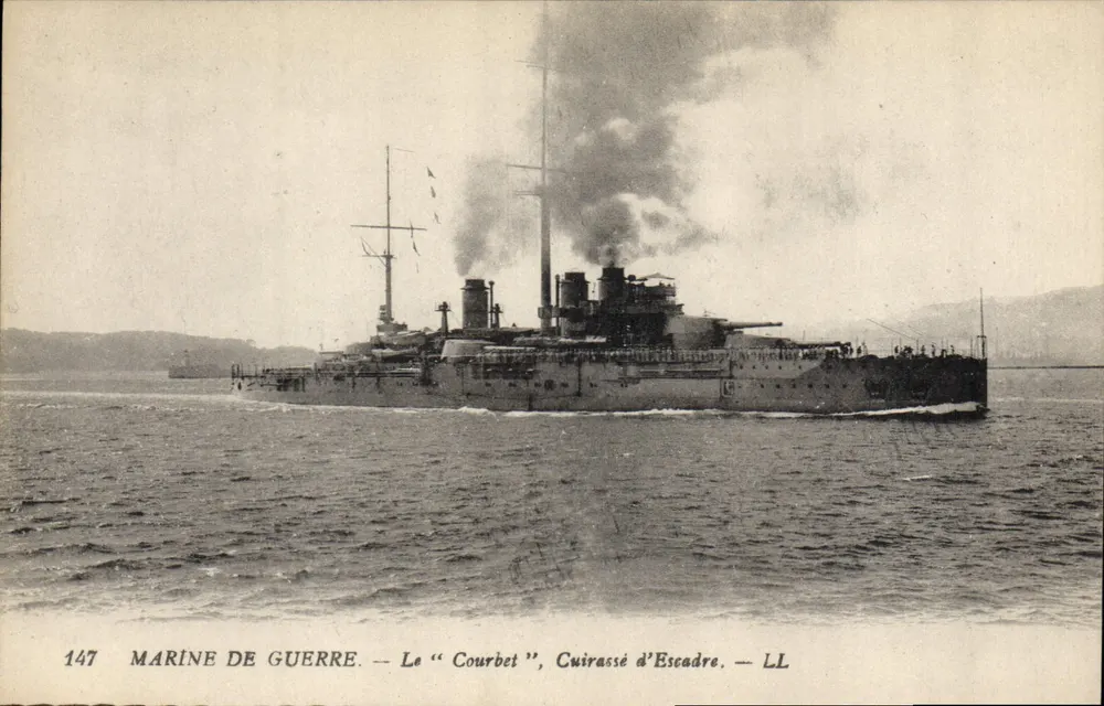 Der "Courbet", Schlachtkreuzer — LL — Marine - Vorderseite