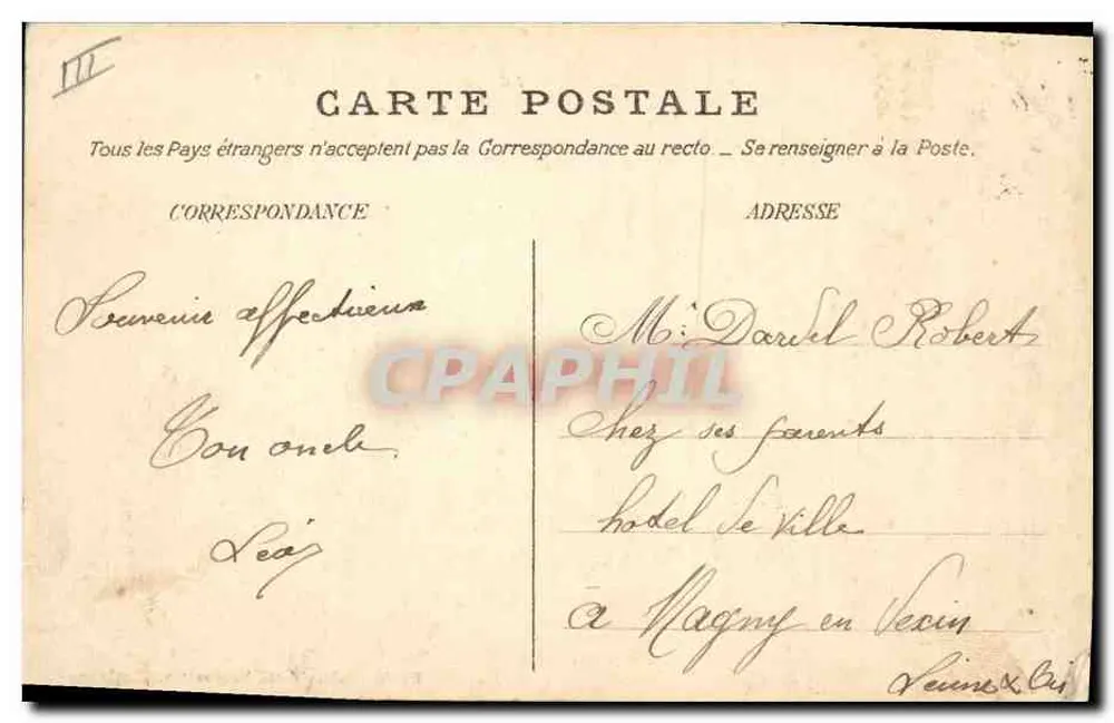 Le Chancy — Croiseur da Marinha Francesa — Edição Maison Ratti, Novidades, Cherbourg - Verso