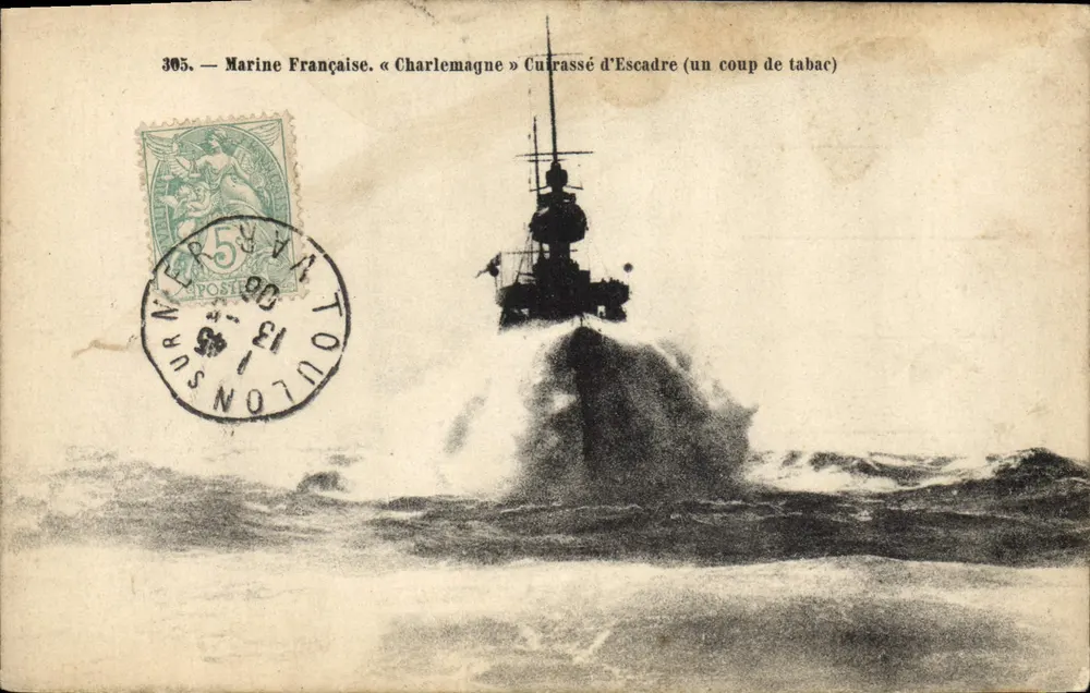 Französische Marine. « Charlemagne » Schlachtkreuzer (Rauchschirm) — n°305 — Verlag nicht sichtbar - Vorderseite