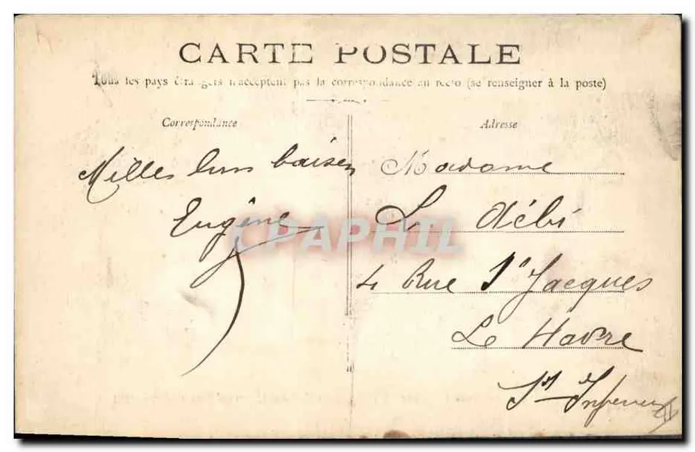 Französische Marine. « Charlemagne » Schlachtkreuzer (Rauchschirm) — n°305 — Verlag nicht sichtbar - Rückseite